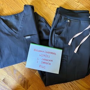 FIGS Scrub Set Charcoal - Large Zamora and Catarina